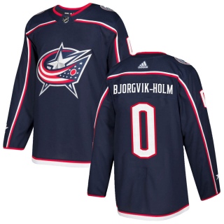Youth Ole Bjorgvik-Holm Columbus Blue Jackets Adidas Home Jersey - Authentic Navy