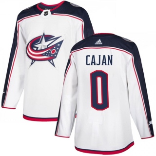 Youth Pavel Cajan Columbus Blue Jackets Adidas White Away Jersey - Authentic Blue