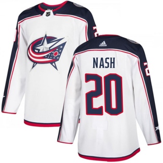 Youth Riley Nash Columbus Blue Jackets Adidas Away Jersey - Authentic White