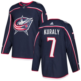 Youth Sean Kuraly Columbus Blue Jackets Adidas Navy Home Jersey - Authentic Blue